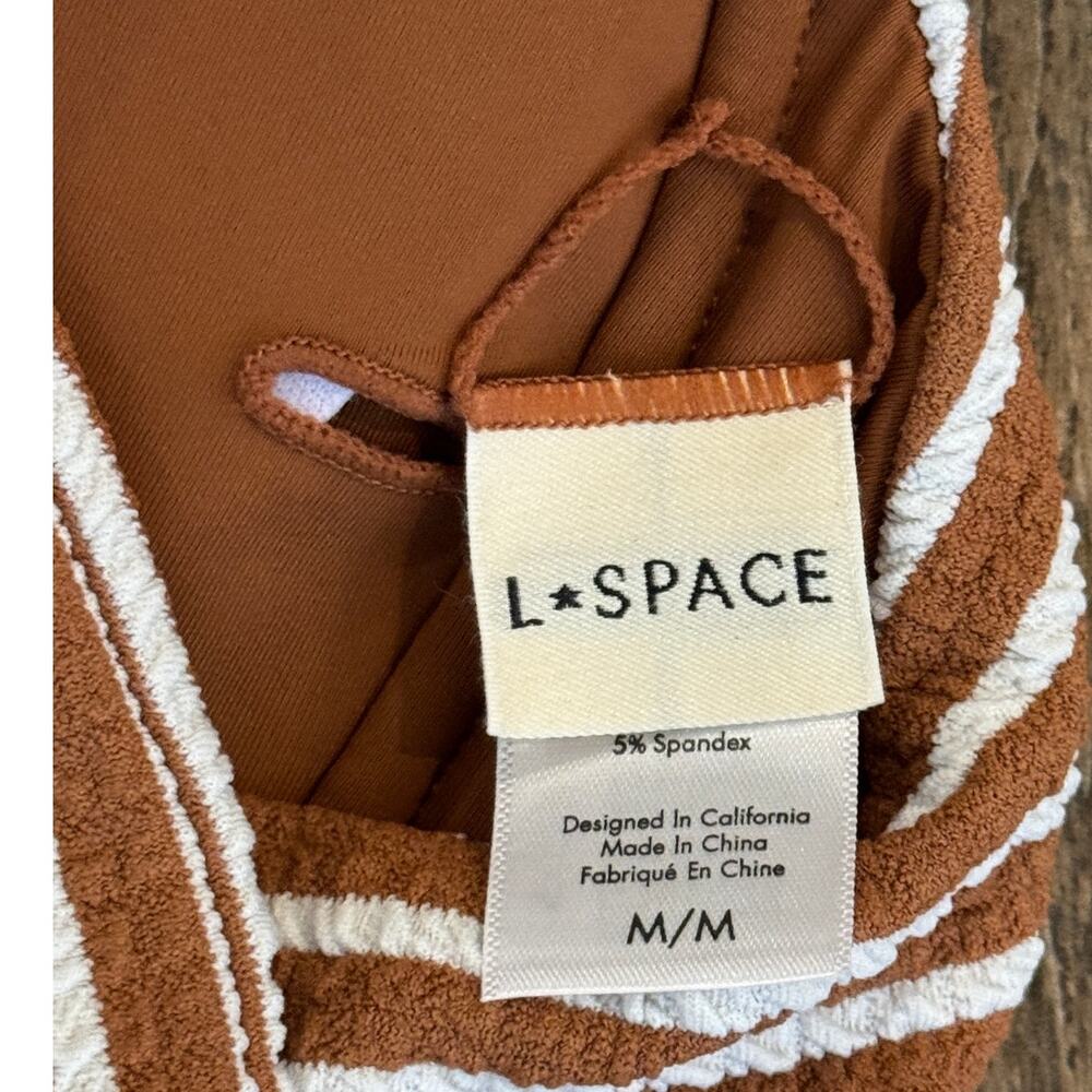 LSPACE Hazel Stripe Bikini Top Size Medium - Picture 6 of 9